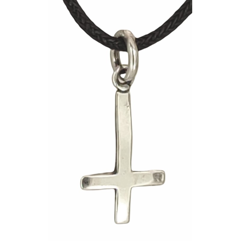 Kiss of Leather Dainty Cross Pendant 925 Sterling Silver with