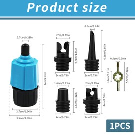 SUP Valve Adapter, Sup Adapter for Compressor Sup Valve, for Kayak, Dingy, Boats, Paddle Board, Inflatable Adapter with 4 Gas Nozzles