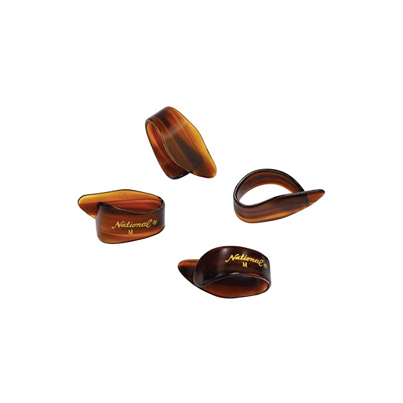 D'Addario National Celluloid Thumb Picks, Medium Tortoiseshell - Pack of