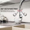 VIPMOON 2 Pack Faucet Aerators Extender, 360 ° Rotatable Anti-Splash