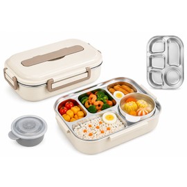 304 Stainless Steel Lunch Box for Work & School – Sealed Portable Food Container for Daily Meals and Travel