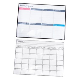 Operitacx 1 Set Planner Calendar Stickers Marker Magnets Magnetic Notepad Erase Board Erasable Weekly Planner Fridge Organiser Pen Organizer Advent Calendars White The Pet