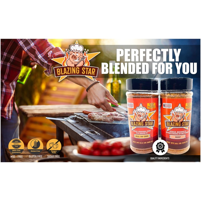 Blazing Star BBQ Sugar Free Bundle (All-In-One Seasoning/Beef Rub &