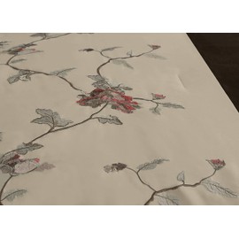 Chezmoi Collection Vienna 7-Piece Embroidered Floral Comforter Set (Queen, Burgundy Taupe Brown)