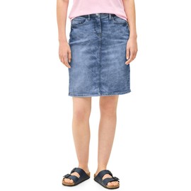 Cecil Damen Jeansrock mit Schlitzdetail