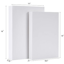 SUNCOLOR 5 Pack Assorted Sizes(3 Pack 14", 2 Pack 16") White Gift Boxes With Lids For Christmas, Birthdays and more