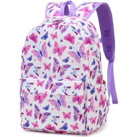 CAMTOP Preschool Backpack for Kids Girls Butterfly Toddler Backpacks Kindergarten School Bookbags(Age 3-8, Colorful Butterfly)