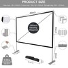 SKERELL Outdoor Projector Screen with Stand 100 Inch: Portable Projection