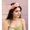 Yheahin Adjustable Flower Crown Floral Headpiece for Women Handmade Floral