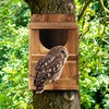 Yaoyiizy Owl House, Barn Owl Nesting Box with Bird Stand