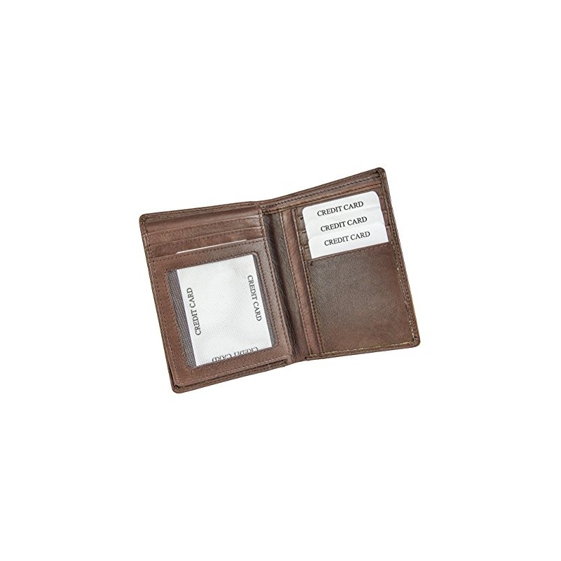High Quality ID Card Case Wallet Real Leather Portrait Format