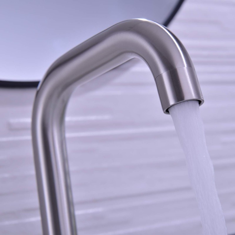 TRUSTMI Brushed Nickel Bathroom Faucet 3 Hole, Brass, 8 to16