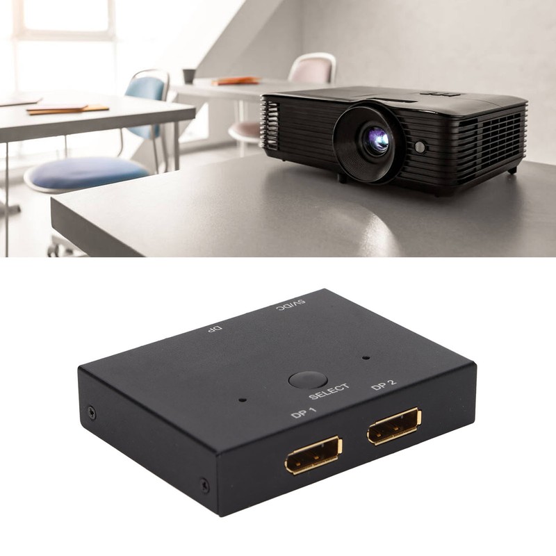Displayport Splitter Bidirectional DP Switch Aluminium Alloy Displayport Switcher 8K