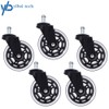 Oasis Set of 5 3 inch Office Chair Caster Rubber