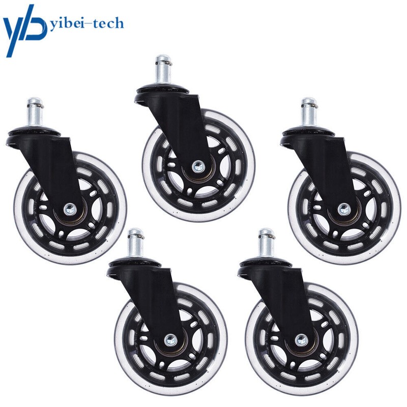 Oasis Set of 5 3 inch Office Chair Caster Rubber