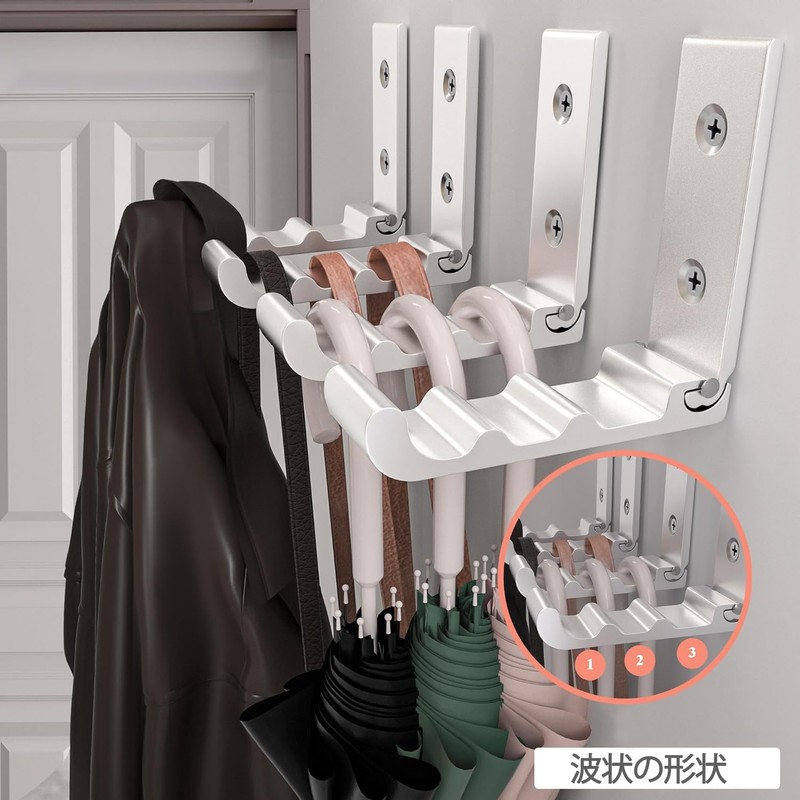 VKOSHA 6 Pack Foldable Wall Hanging Hooks for Coat, Towel,