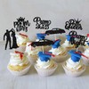 Gyufise 24Pcs Black Prom Cupcake Topper Prom Decorations for Party