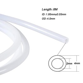 QitinDasen 8 Meters 3D Printer PTFE Teflon Tube with Cutter, 5 Pieces PC4-M6 Pneumatic Connector, 5 Pieces PC4-M10 Pneumatic Connector