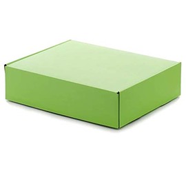 10ea - 12 X 12 X 4 Apple Green Corrugated Tuck Top Box-Pk