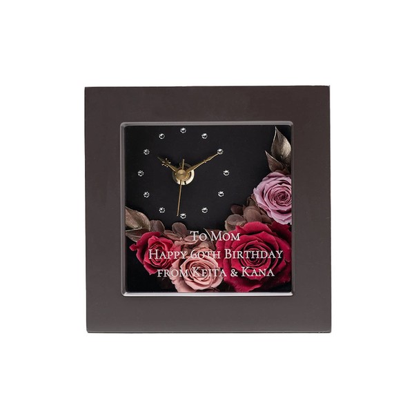 THE WOW Flower Clock SS Personalized Preserved Flower Watch Mother's