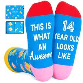 Zmart 14th Birthday Gifts Ideas Socks - Gifts for 14 Year Old Boy, 14 Year Old Boy Girl Birthday Gift Ideas