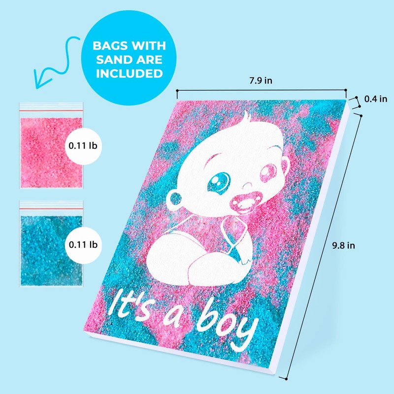 FETTIPOP Gender Reveal Exposuring Art Canvas Kit (It’s a Boy),