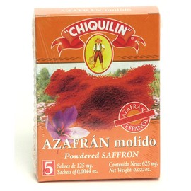 Pure Powdered Saffron Sachets, 5 Count (Pack of 3)