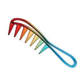 VOCOSTE Wide Tooth Hair Comb Large Hair Fork Comb for Curly Hair Hairdressing Styling Tools for Women Plastic Colorful