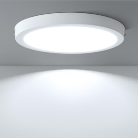 Lamparas de Techo para Interior de Casas Redonda 30W 6500K,CANMEIJIA Lampara Plafon de Techo Súper Brillante,Lampara de Techo LED para Salas Modernas,Cocina,Recamara,Pasillo,Dormitorio,Ø300mm 3000Lm
