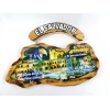 El Salvador Wooden Map Key Holder, Colgadero de llaves De
