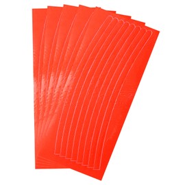 HARFINGTON 40pcs Reflective Wheel Strips 0.4"x8.3" Night Reflective Safety Stripe Decals Outdoor Bicycle Adhesive Reflector Stickers for Vehicles Trailers Trucks Bike Cars Signs, Orange