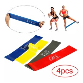 KH Set 4 Bandas Ligas De Resistencia Para Ejercicio Yoga Gym