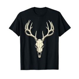 Deer Skull Tee Bow Hunter Dad Hunt Fan Vintage Hunting T-Shirt