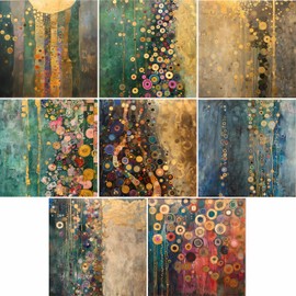 Klimt Abstract Rice Papers, 29 x 29cm (2 Sheets) – Decoupage Paper 8X Designs for Collage, Mixed Media, Card Making & Crafts, Decoupage by CRAFT KREATIVELY