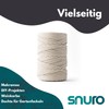 SNURO Cotton Rope (3 mm, 160 m, Natural) for Crochet