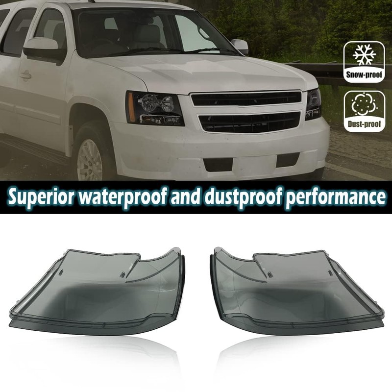 G-PLUS Headlight Lamps Protector Clear Lens Cover Compatible with Chevy