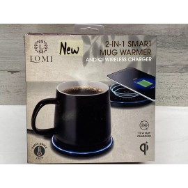Lomi Smart Mug Warmer & Wireless Charging Pad Black