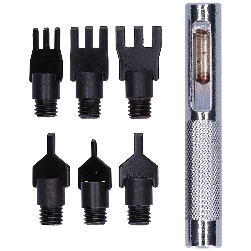 Leather Prong Set Metal Interchangeable Flat Chisel Bit Hole Punch