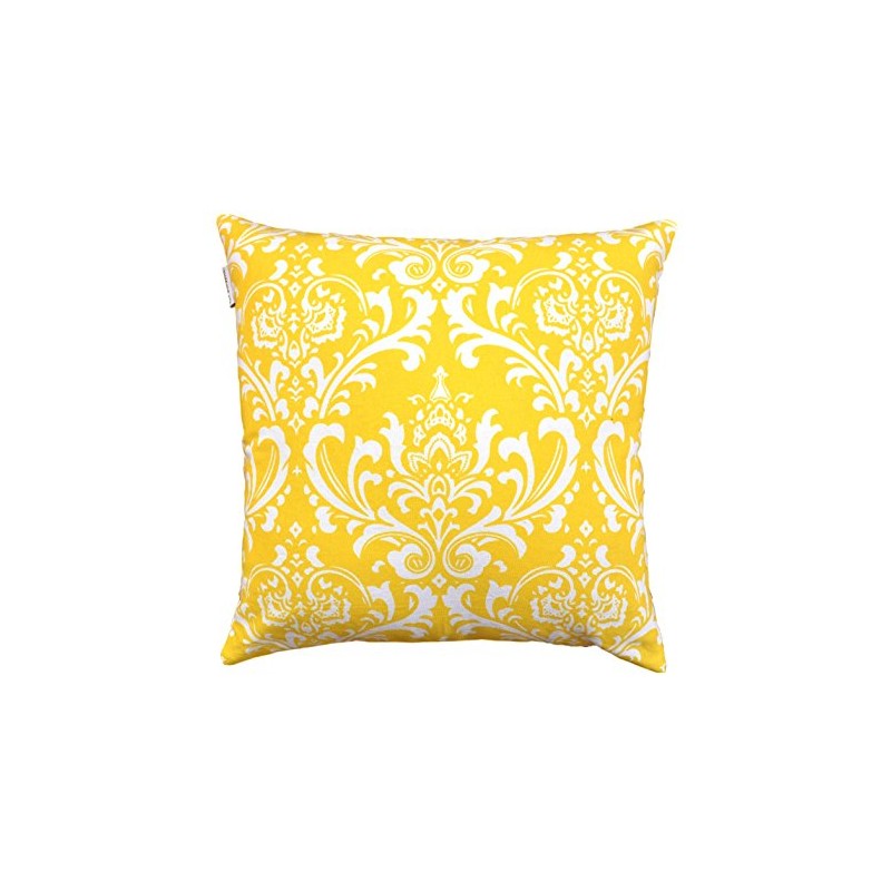 TreeWool (2 Pack Damask Accent Cushion Covers in Cotton Canvas