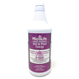 MicroLife Soil & Plant Energy Liquid Organic Concentrate Humic/Fulvic Acid & Molasses Foliar Spray or Root Stimulator, 1 QT