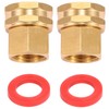 Sanpaint 2 Pack Brass Garden Hose Threaded 1/2" NPT to