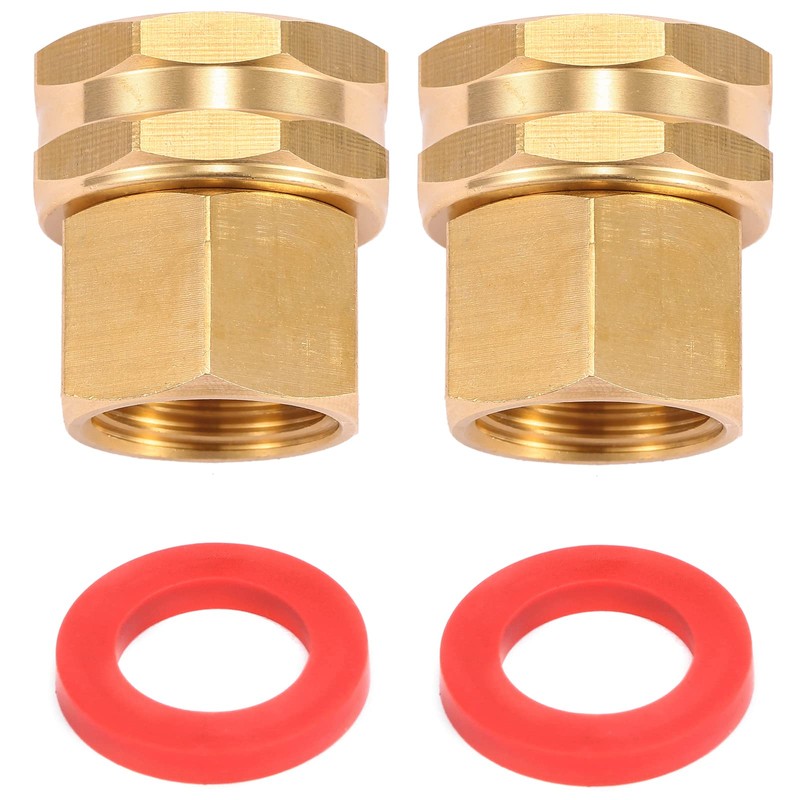 Sanpaint 2 Pack Brass Garden Hose Threaded 1/2" NPT to
