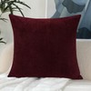 Jeneoo Burgundy Decorative Throw Pillow Covers Soft Chenille Comfy Square