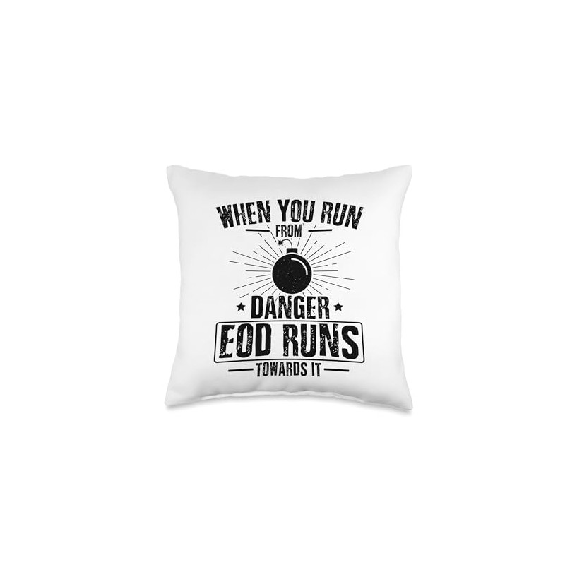 Military EOD Tech Explosive Ordnance Disposal Corps Throw Pillow