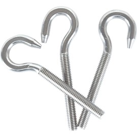 HVDHYY M4 304 Stainless Steel Hook Screw Hook Bolt Screw Rings with a Round Hook Screw Extended Screw Pack of 10