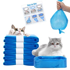 8 Pack Cat Litter Locker Refills Bags, 4.5m Scented Cat Litter Refill Compatible with Standard and Litter Genie Easy Roll Pail (Blue, Not Include Original Refill Cartridge)