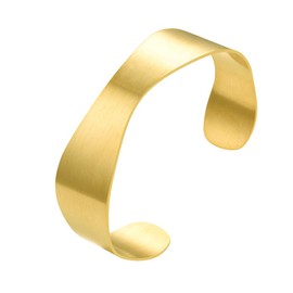 FindChic Gold Cuff Bangle Women's Adjustable Cuff Bangle Women Model Bracelet Jewellery Box, Stainless Steel