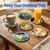 FUYAHA 6PCS Meme Funny Cat Coasters Absorbent Coaster for Desk