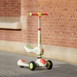 Bc Babycare Kids Scooter, 3 Adjustable Heights (Ages 3-15), Lean-to-Steer, Foldable Seat, LED Wheels, Rear Brake