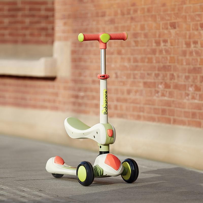 Bc Babycare Kids Scooter, 3 Adjustable Heights (Ages 3-15), Lean-to-Steer,